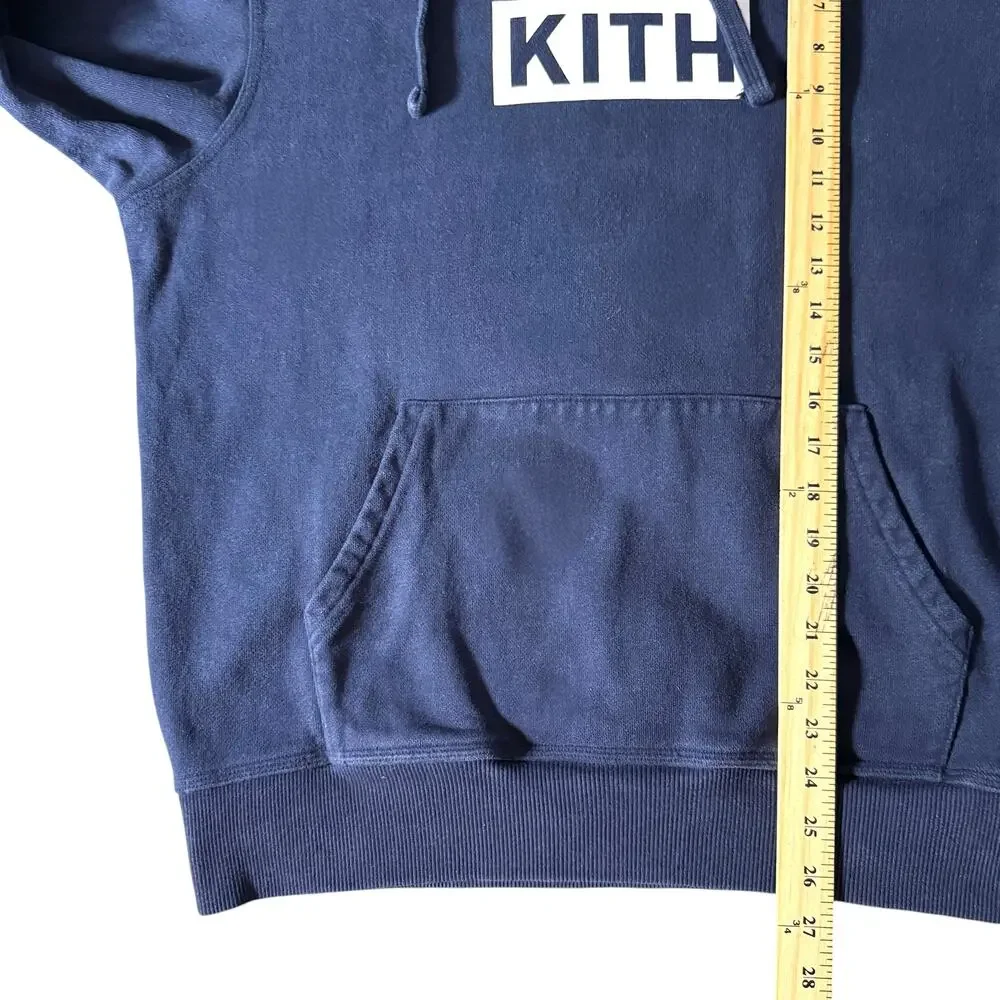 KITH 2016 Navy Original Box Logo Pullover Hoodie Men’s S - Designer Rare Preppy - Picture 15 of 16